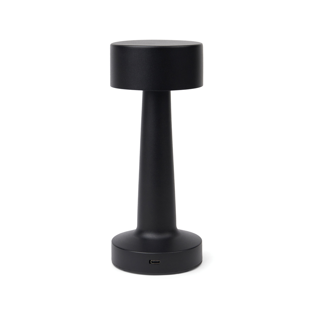 VINGA Maris LED-Tischleuchte aus RCS-recyceltem ABS, USB-C, mit Logo veredelbar