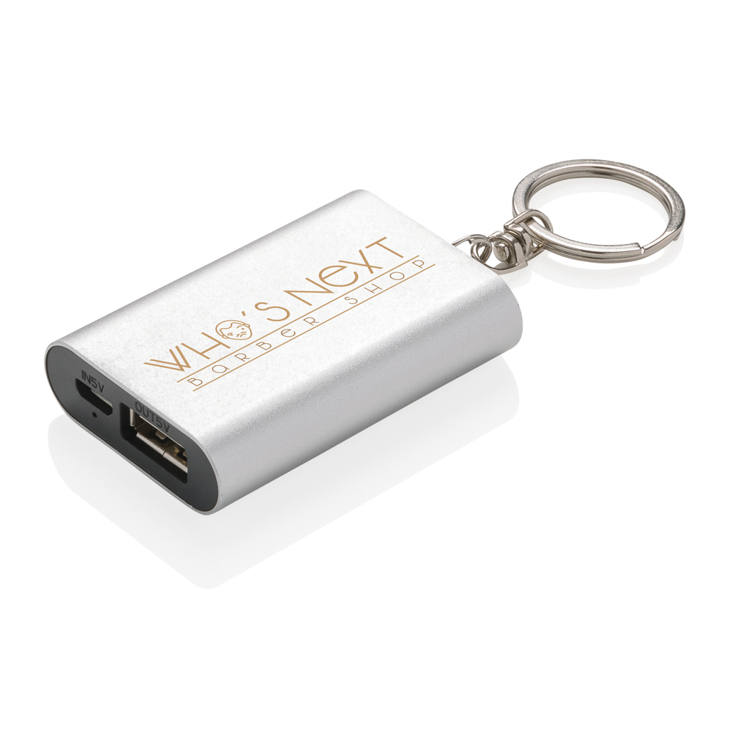 XD Collection Schlüsselanhänger-Powerbank 1.000 mAh Aluminium, bedruckbar XD Collection Schlüsselanhänger-Powerbank 1.000 mAh Aluminium, bedruckbar