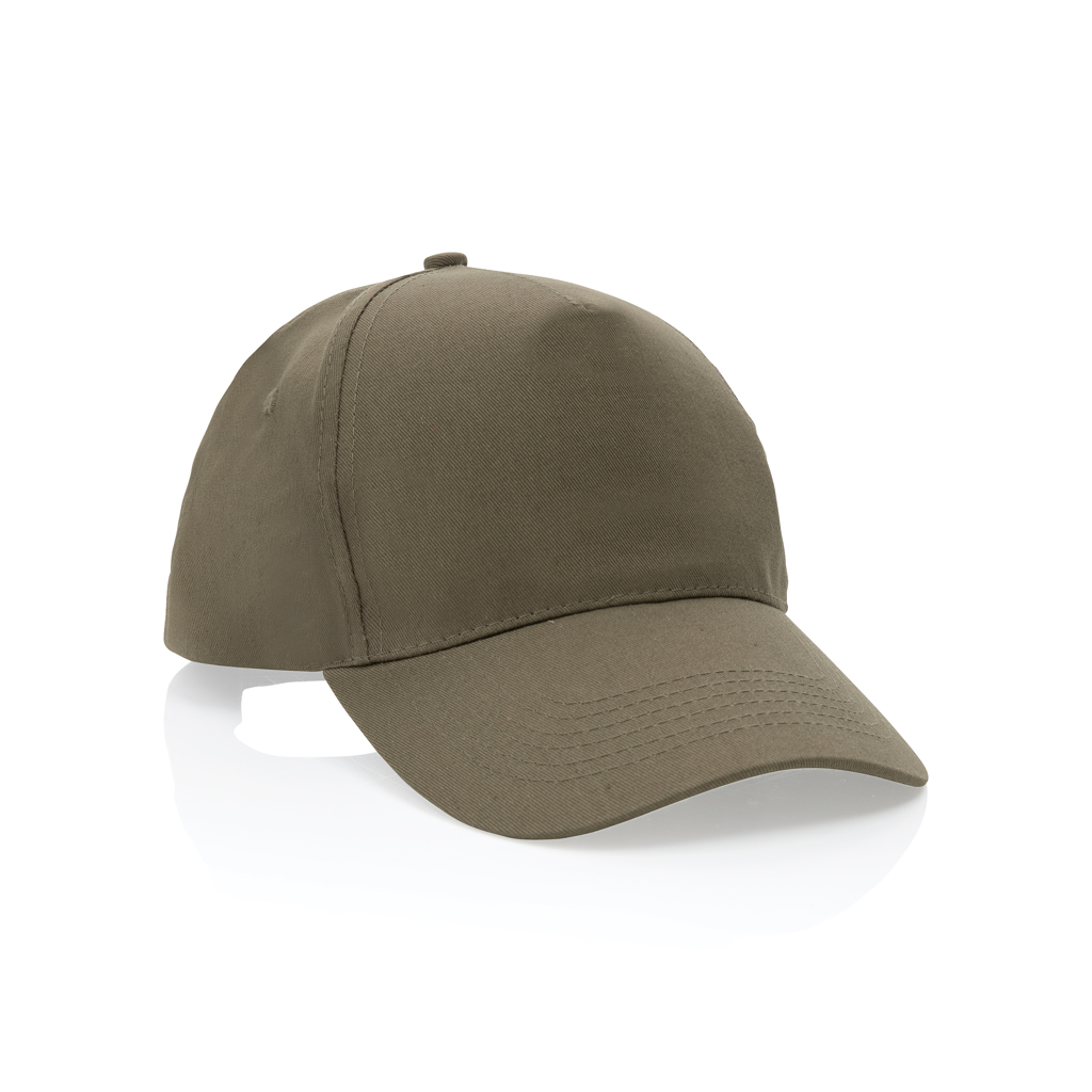 Impact 5-Panel Cap aus recyceltem Baumwoll-Polyester-Twill mit AWARE Tracer – bedruckbar