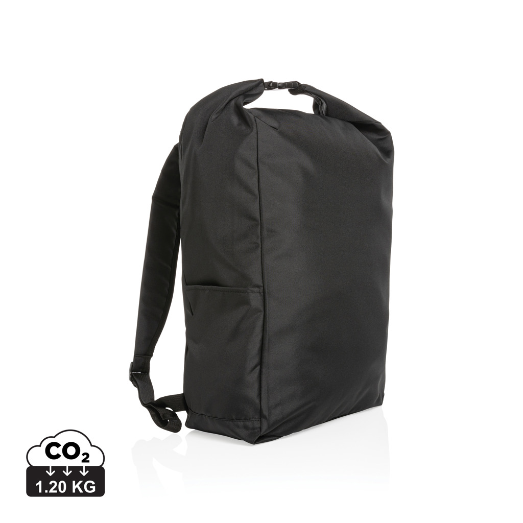 XD Collection Impact AWARE RPET Rolltop-Rucksack mit Logo bedruckbar XD Collection Impact AWARE RPET Rolltop-Rucksack mit Logo bedruckbar