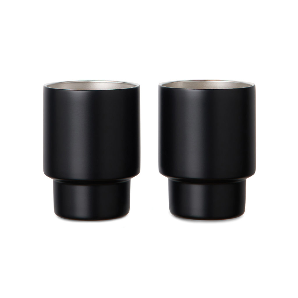 VINGA Nagano Edelstahlbecher 2er-Set, 160 ml, RCS-recycelt