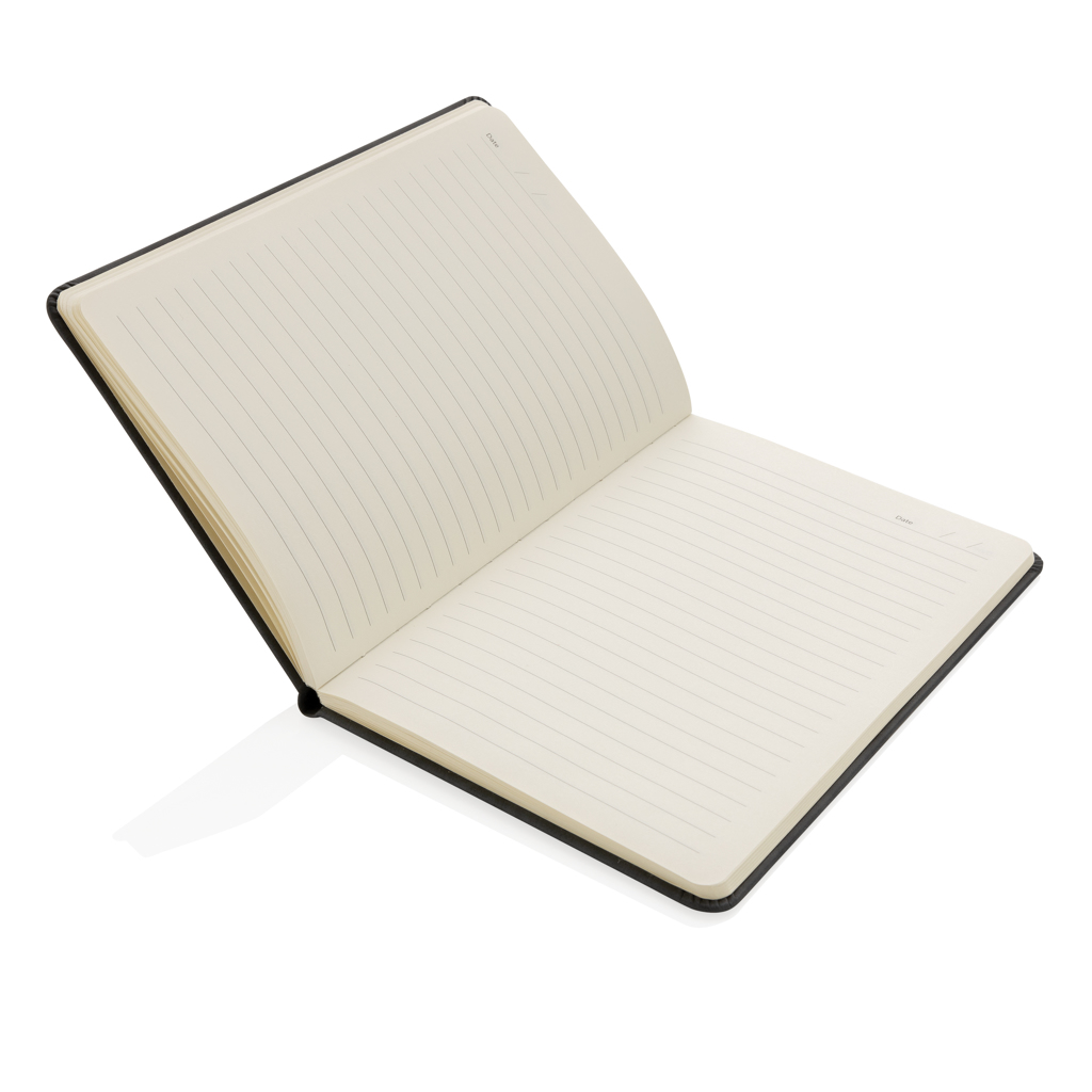 Business Hardcover Notizbuch mit Stift-/Handyhalter, grau