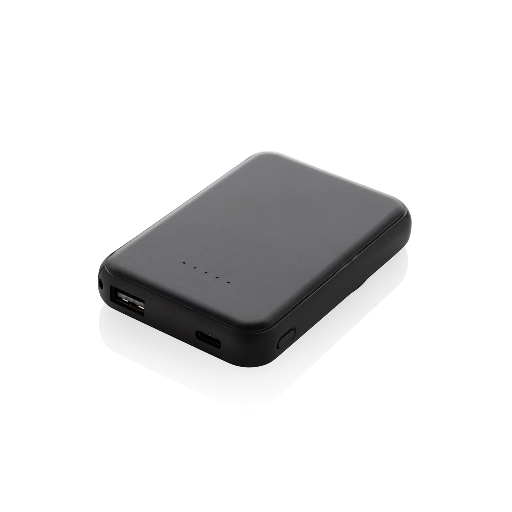 XD Collection Stellar 5.000 mAh Magnet-Powerbank mit kabellosem 5W-Laden, RCS-recyceltes ABS
