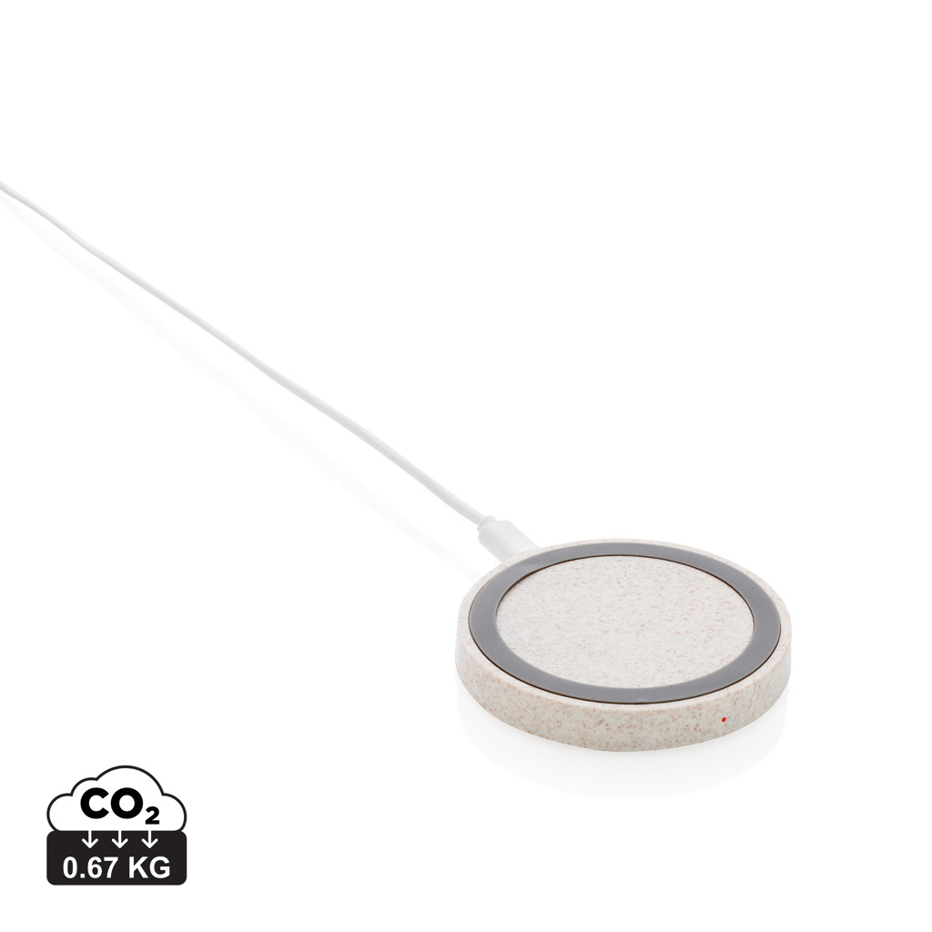 Qi Ladepad 5W mit 15% Weizenstroh – khaki Qi Ladepad 5W mit 15% Weizenstroh – khaki