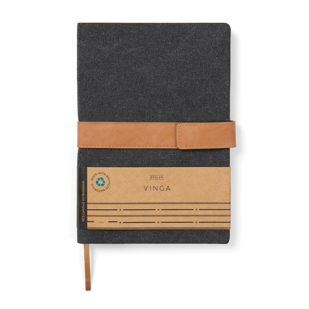 VINGA Bosler A5-Notizbuch aus RCS-recyceltem Papier, mit Logo veredelbar