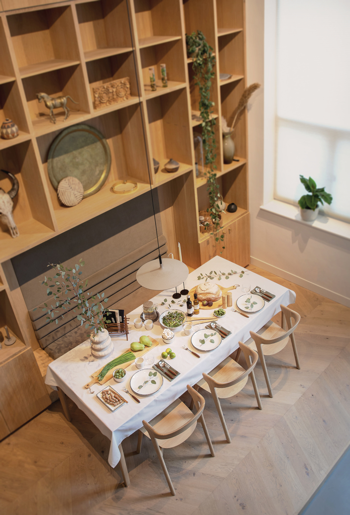 Ukiyo Aware Tischdecke 250x140 cm aus 98% recycelter Baumwolle, bestickbar