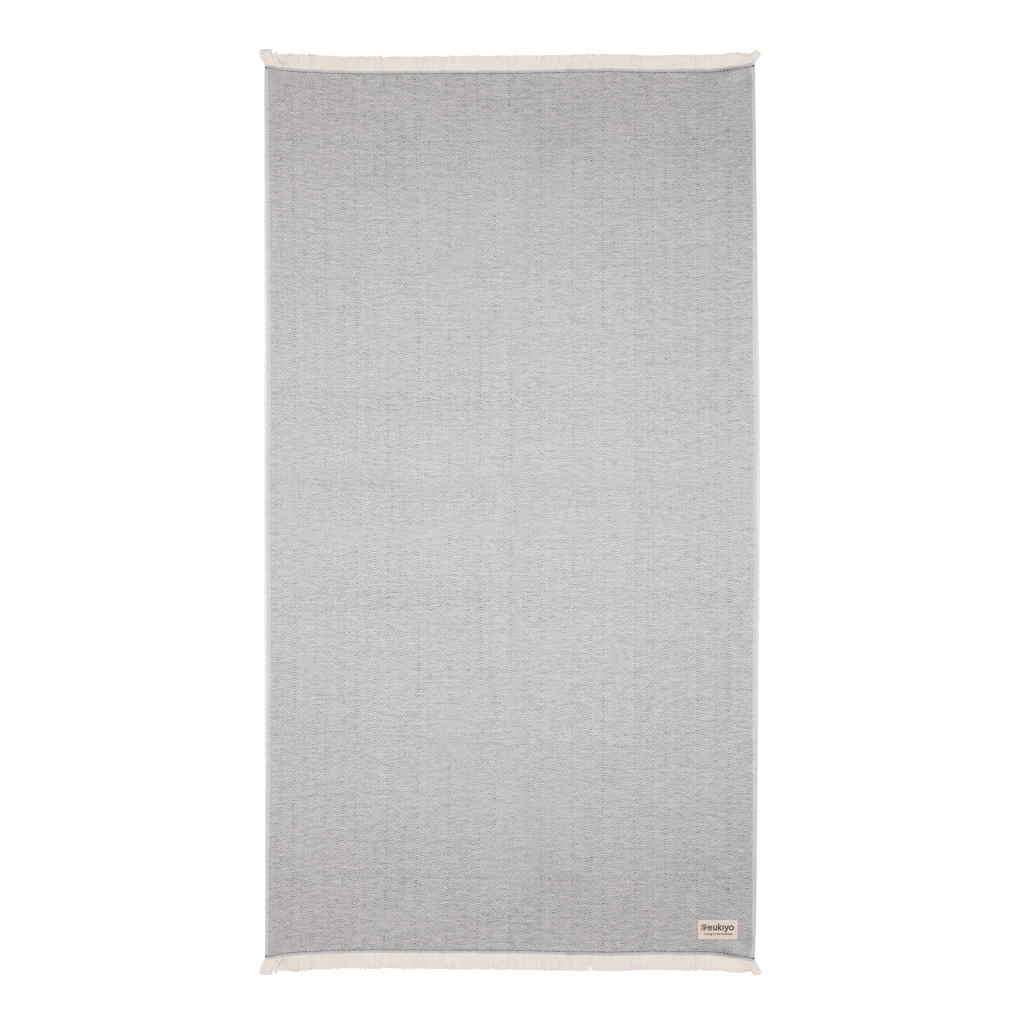 Ukiyo Hisako AWARE Vierjahreszeiten-Handtuch 100 × 180 cm, recycelte Baumwolle, mit Logo Ukiyo Hisako AWARE Vierjahreszeiten-Handtuch 100 × 180 cm, recycelte Baumwolle, mit Logo