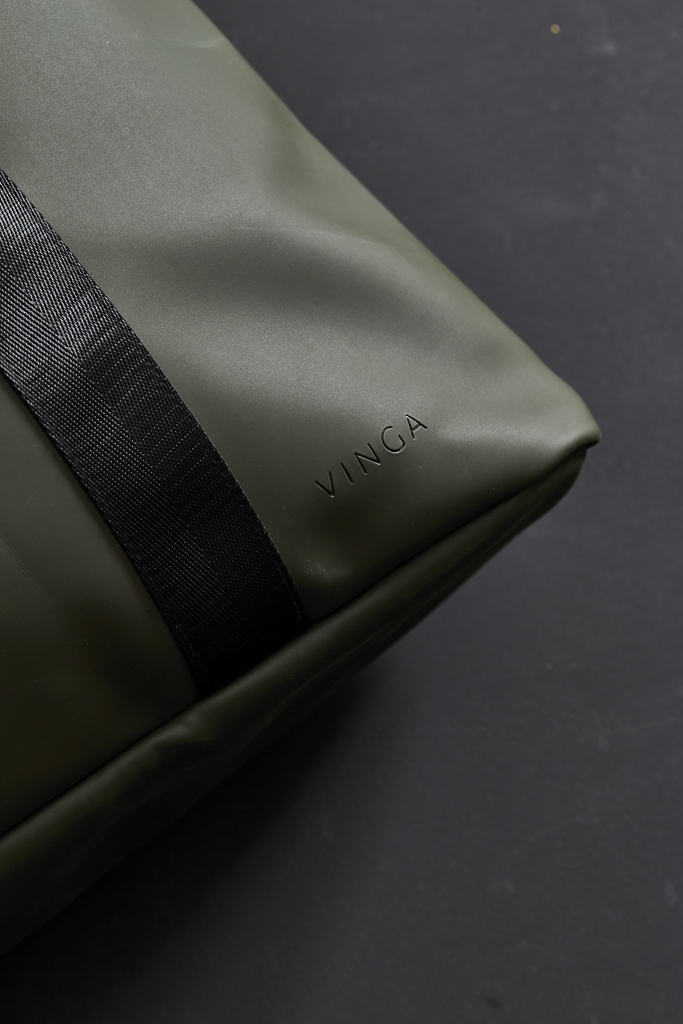 VINGA Baltimore Tote Bag aus Nubuk-PU mit Reißverschluss – bedruckbar