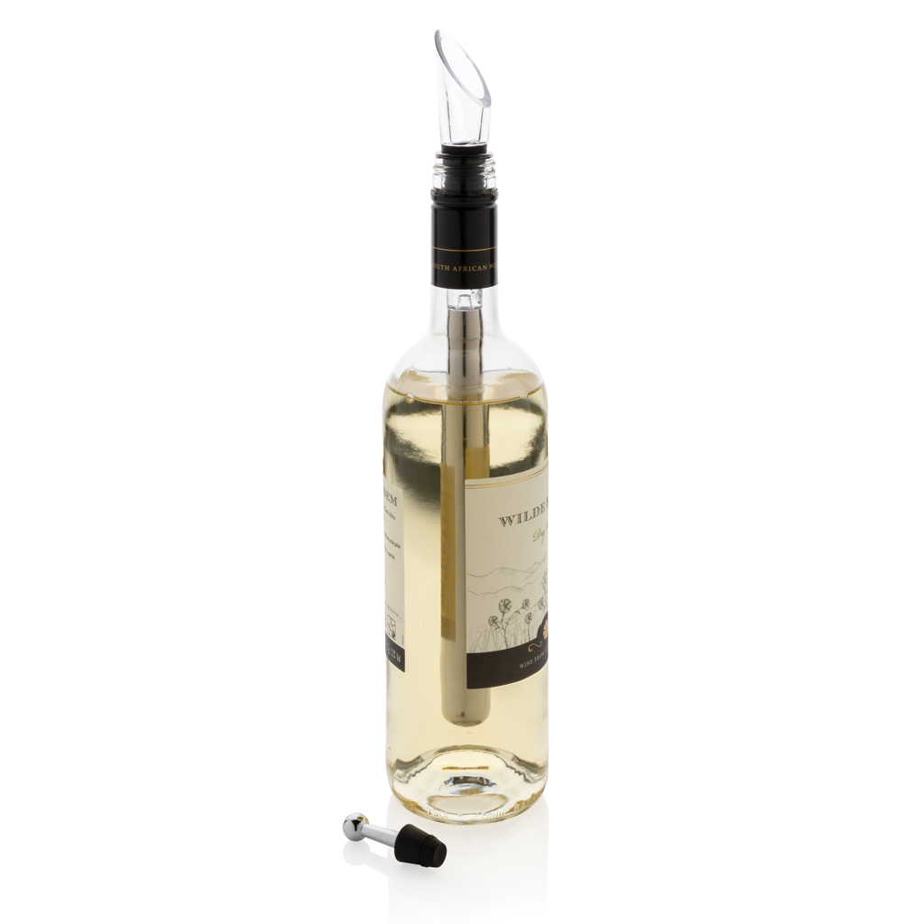 Vino Weinkühler-Stab aus Edelstahl mit Belüfter – bedruckbar von XD Collection