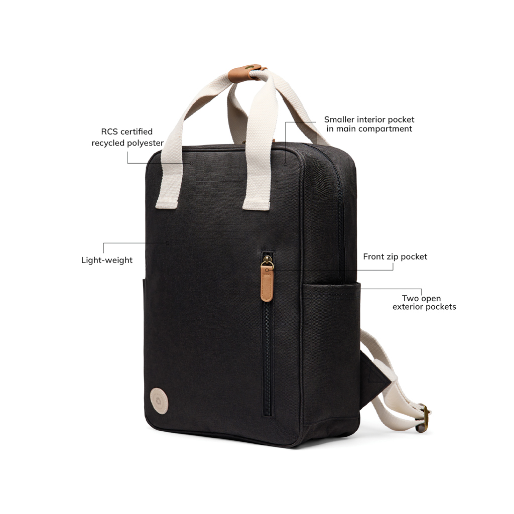 VINGA Sortino RCS Rucksack aus recyceltem Polyester – mit Logo bedruckbar
