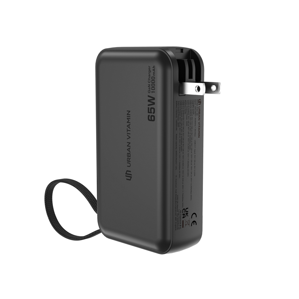 Urban Vitamin Eureka Hybrid-Ladegerät 65 W GaN & Powerbank 10.000 mAh, RCS-recyceltes PC
