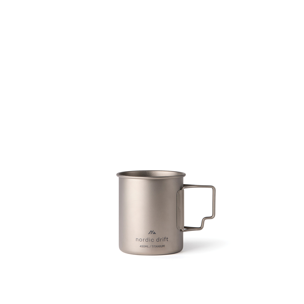 Nordic Drift Trail ultraleichter Titan-Becher 450 ml mit Lasergravur