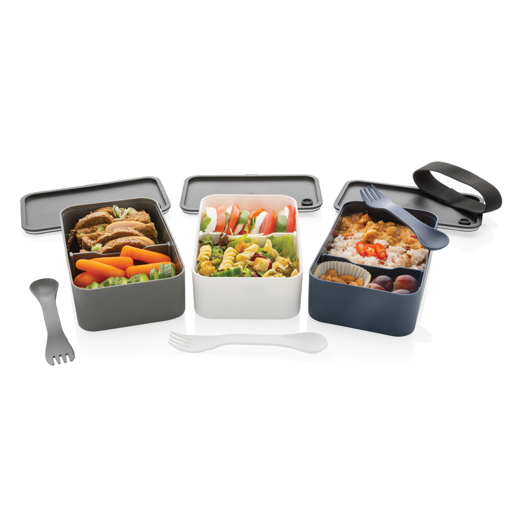 XD Collection GRS RPP Lunchbox mit Göffel 1,2 L bedruckbar XD Collection GRS RPP Lunchbox mit Göffel 1,2 L bedruckbar
