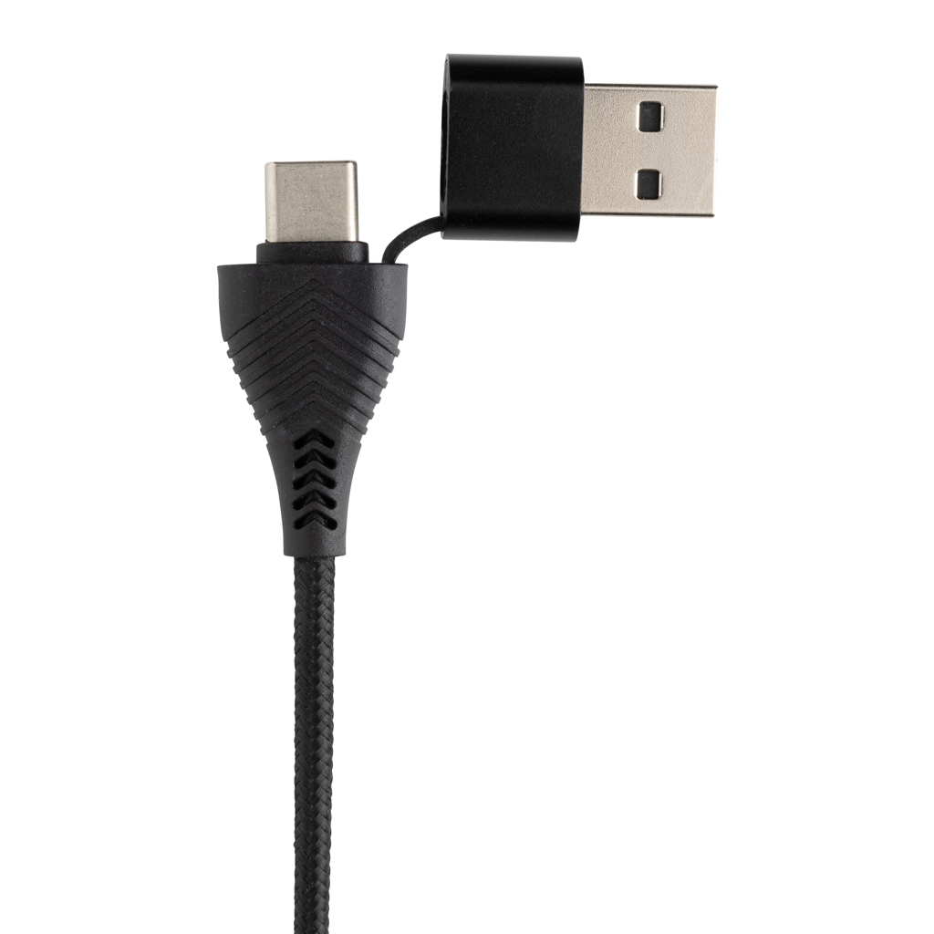 Link USB Hub Bambus & RCS Kunststoff – Vielseitiger Event-Begleiter mit Logo