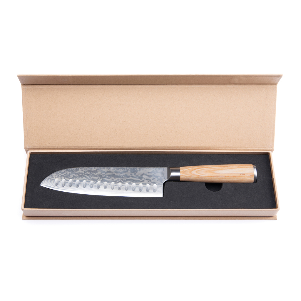 VINGA Hattasan Damascus Santoku Messer mit Logogravur VINGA Hattasan Damascus Santoku Messer mit Logogravur
