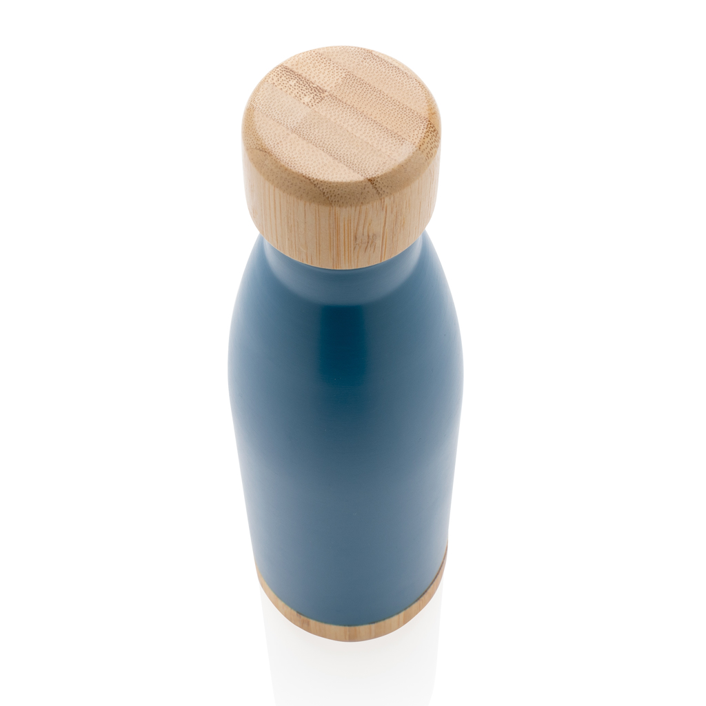 XD Collection Vakuum-Edelstahlflasche 520 ml mit Bambus-Deckel und -Boden XD Collection Vakuum-Edelstahlflasche 520 ml mit Bambus-Deckel und -Boden