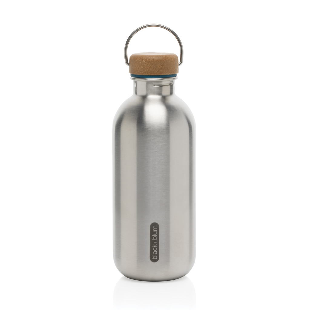 Black+Blum Edelstahl-Trinkflasche 600 ml mit PP-Deckel und Trageschlaufe