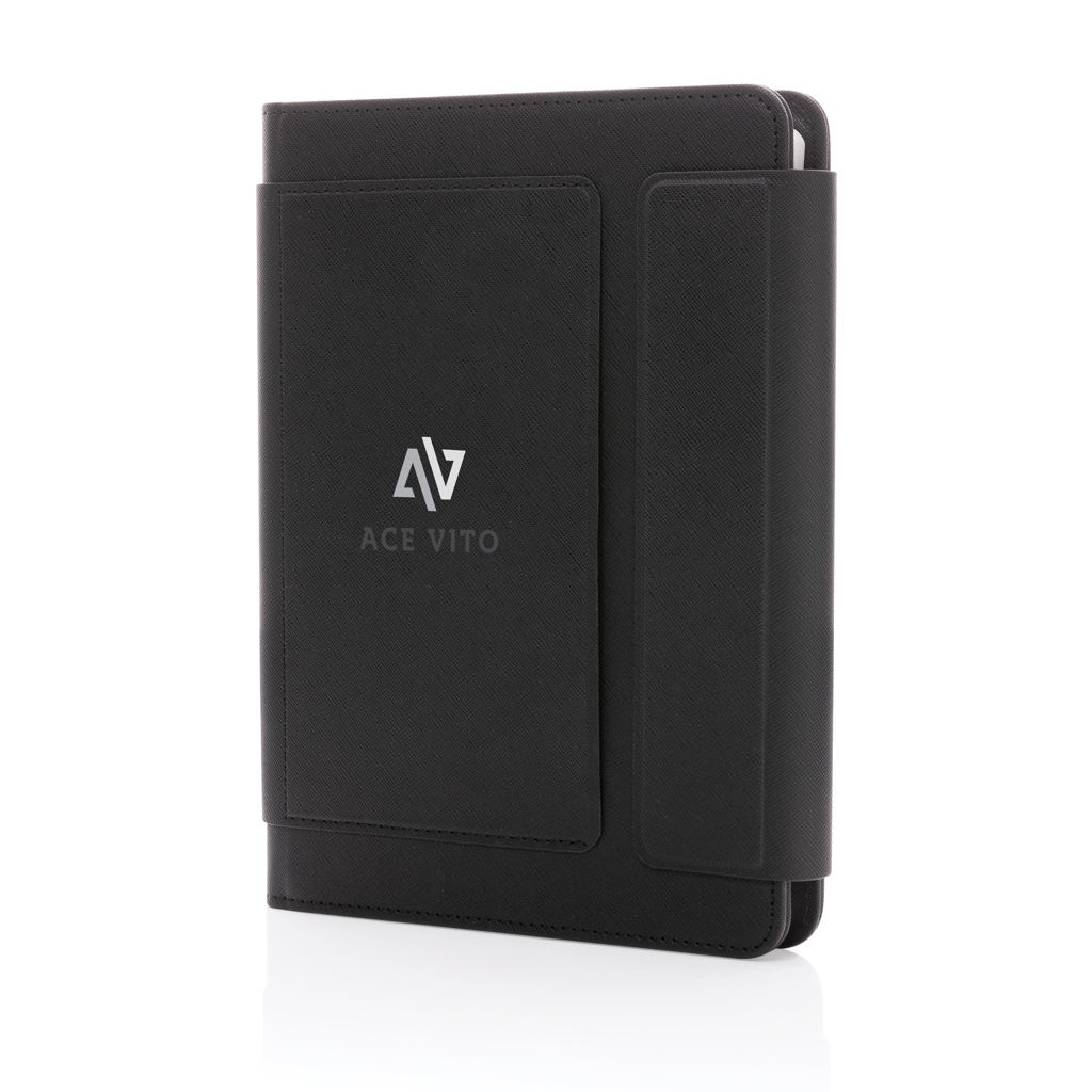 Swiss Peak Heritage A5 Portfolio aus recyceltem PU mit Steinpapier-Notizbuch