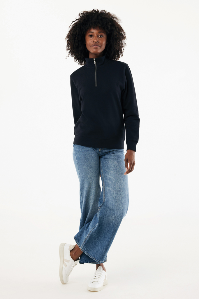 iqoniq Elgon Unisex Quarter-Zip Pullover aus 30 % recycelter & 70 % Bio-Baumwolle, 300 g/m², bedruckbar iqoniq Elgon Unisex Quarter-Zip Pullover aus 30 % recycelter & 70 % Bio-Baumwolle, 300 g/m², bedruckbar