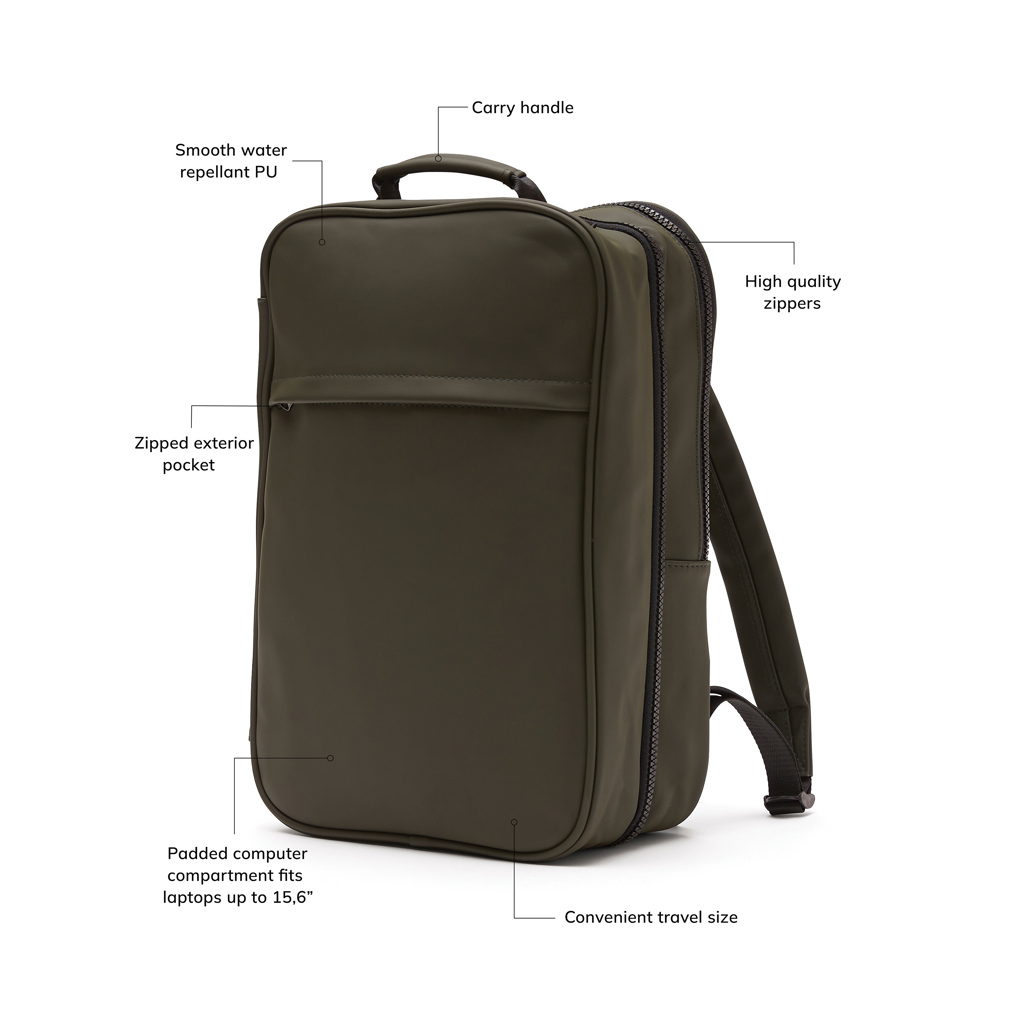 VINGA Baltimore Travel Rucksack 17 Zoll mit Logodruck