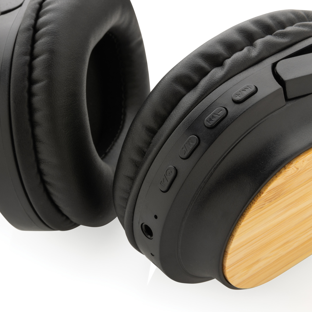Elite Bluetooth-Kopfhörer aus RCS-ABS und FSC-Bambus, faltbar Elite Bluetooth-Kopfhörer aus RCS-ABS und FSC-Bambus, faltbar