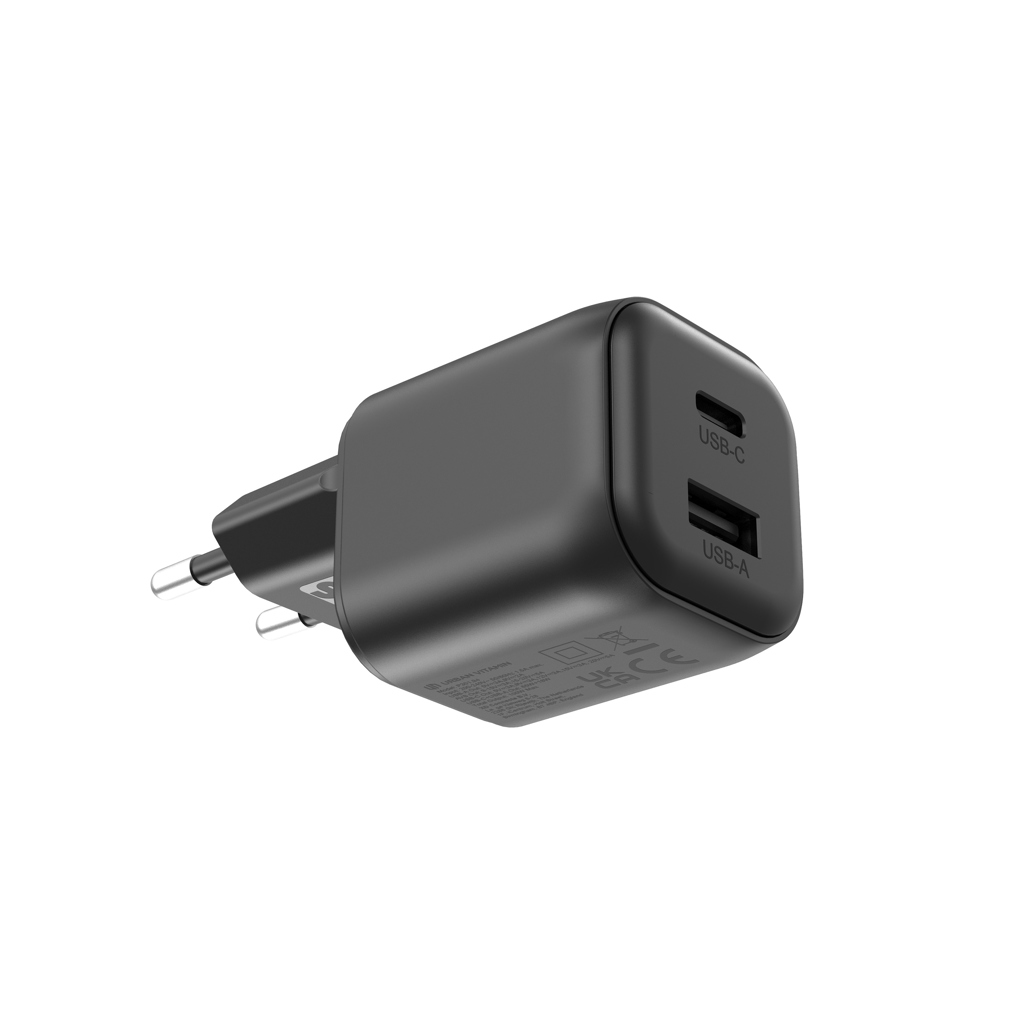 Urban Vitamin Livermore 100W GaN-Ladegerät mit USB-C und USB-A – mit Logo bedruckbar