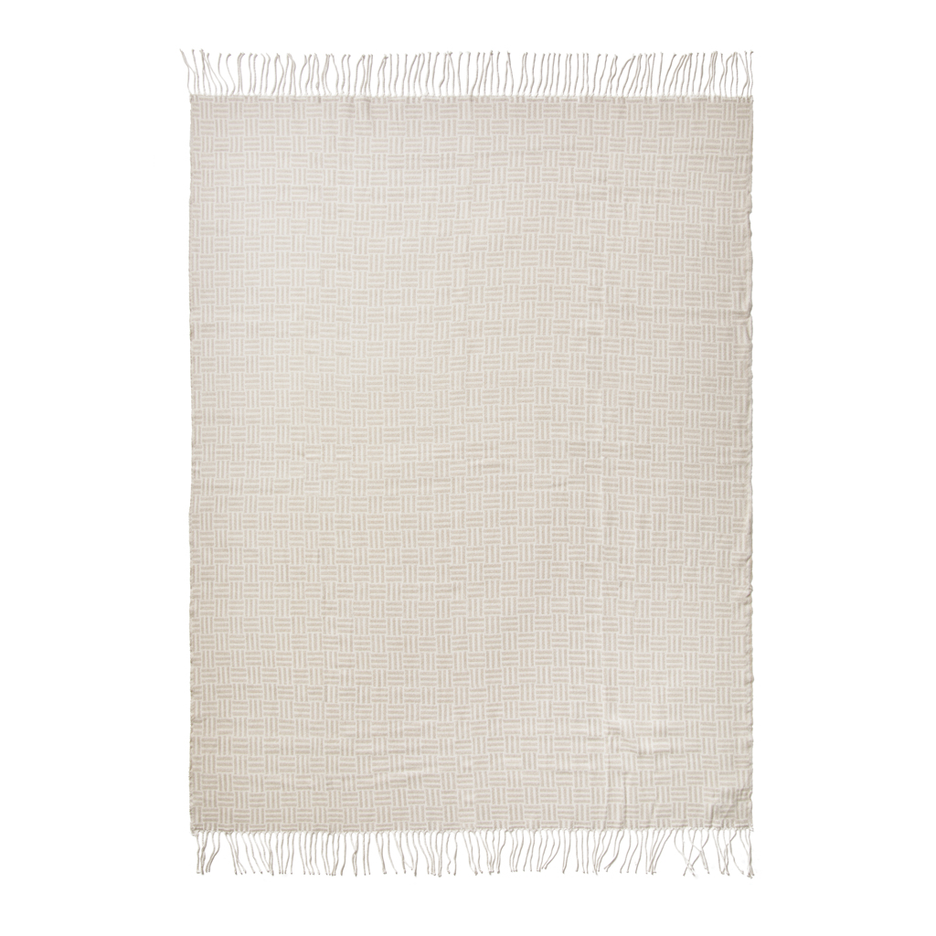 VINGA Lenox Jacquard-Decke 130 × 170 cm aus Acryl, bestickbar VINGA Lenox Jacquard-Decke 130 × 170 cm aus Acryl, bestickbar
