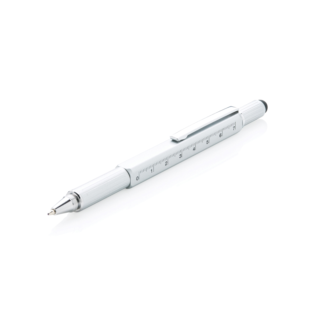 XD Collection 5-in-1 Aluminium Tool-Stift mit Wasserwaage, Skala, Schraubendreher und Stylus XD Collection 5-in-1 Aluminium Tool-Stift mit Wasserwaage, Skala, Schraubendreher und Stylus