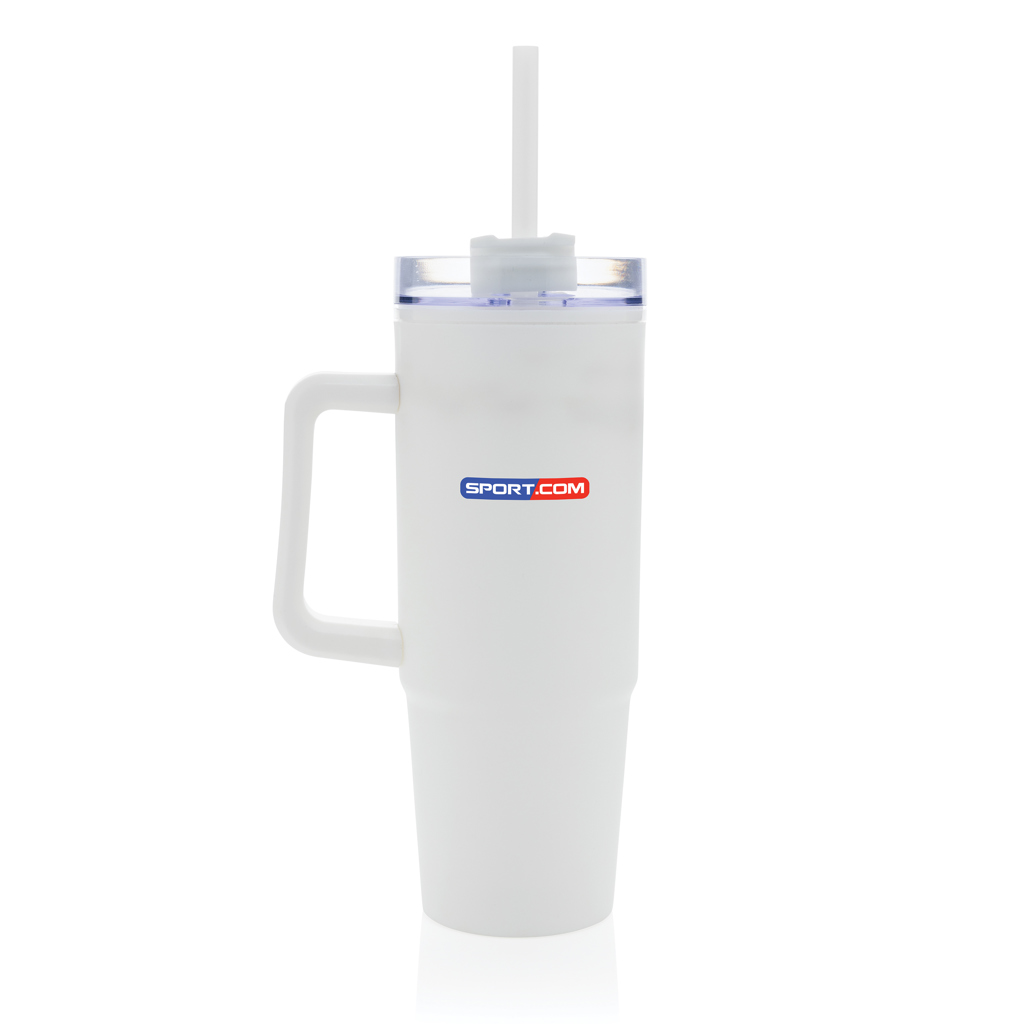 Tana Becher 750 ml aus RCS-recyceltem Kunststoff mit Griff – bedruckbar als Werbeartikel