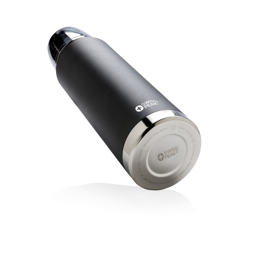 Edelstahl Isolierflasche 1L, 8h heiß/24h kalt – schwarz Edelstahl Isolierflasche 1L, 8h heiß/24h kalt – schwarz