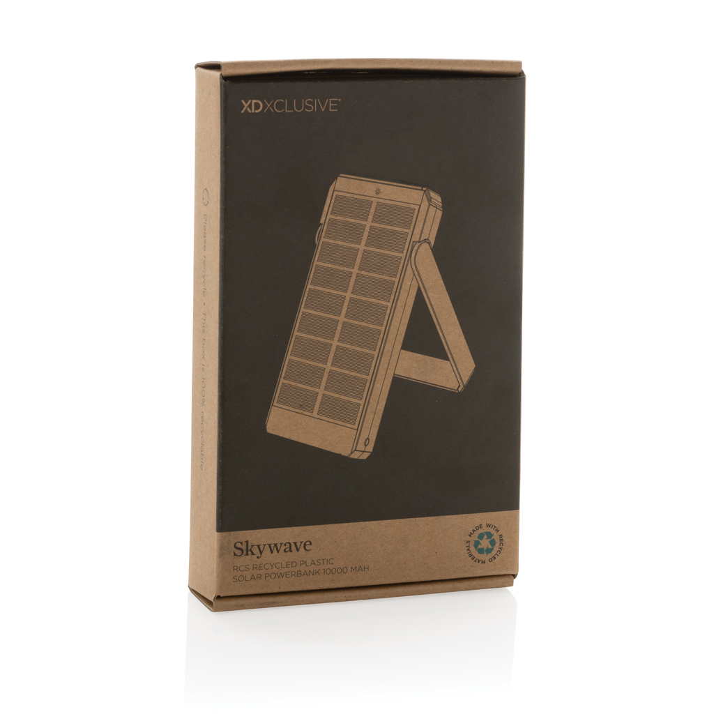 XD Xclusive Skywave Solar-Powerbank 10.000 mAh aus RCS-recyceltem ABS