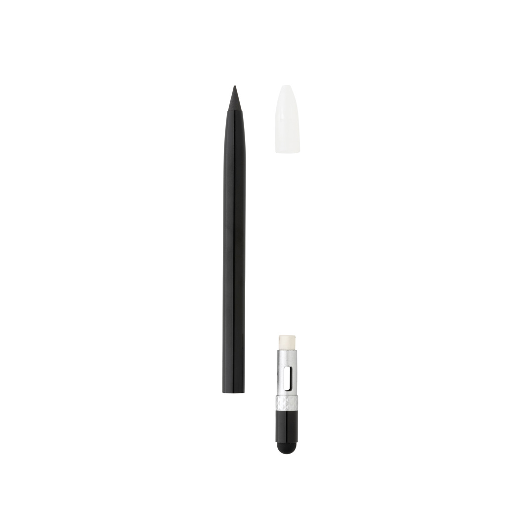 XD Collection Tintenloser Aluminium-Stift mit Radiergummi – mit Logo bedruckbar XD Collection Tintenloser Aluminium-Stift mit Radiergummi – mit Logo bedruckbar