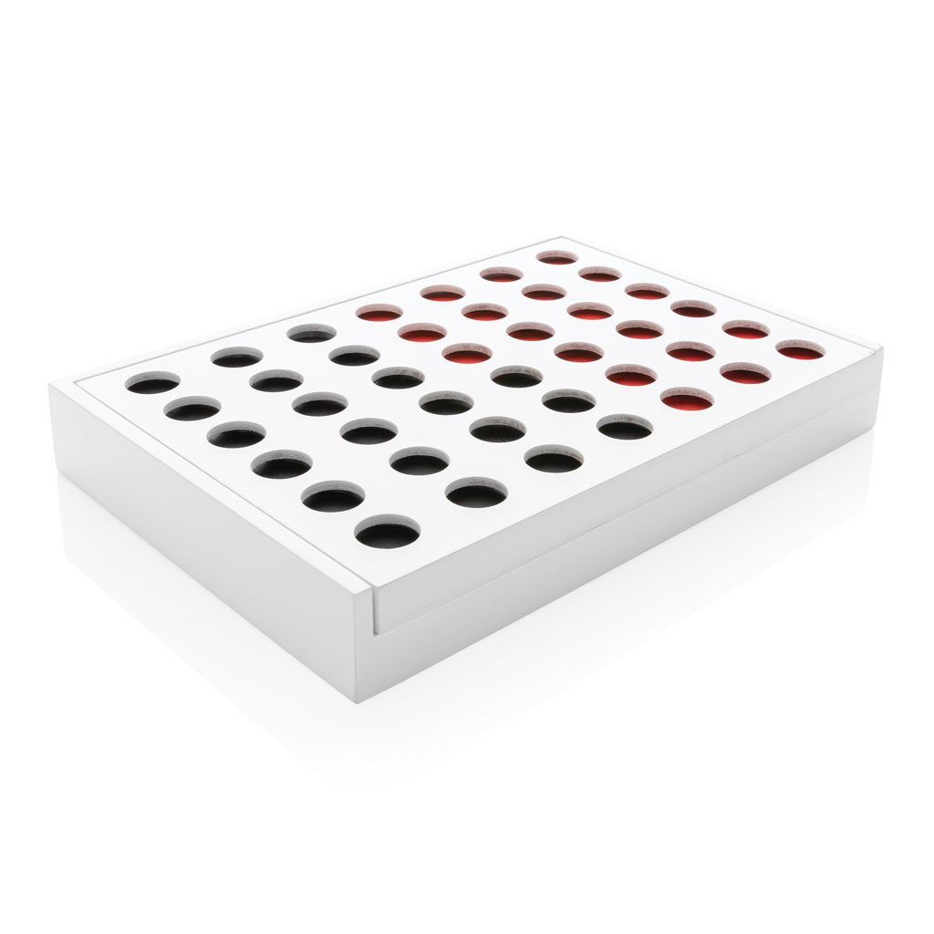 Connect Four Holzspiel aus FSC-Holz mit Logo-Veredelung