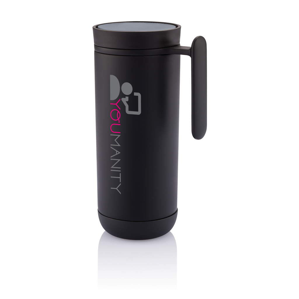XD Design Clik Reisebecher 225 ml mit Griff, doppelwandig & auslaufsicher