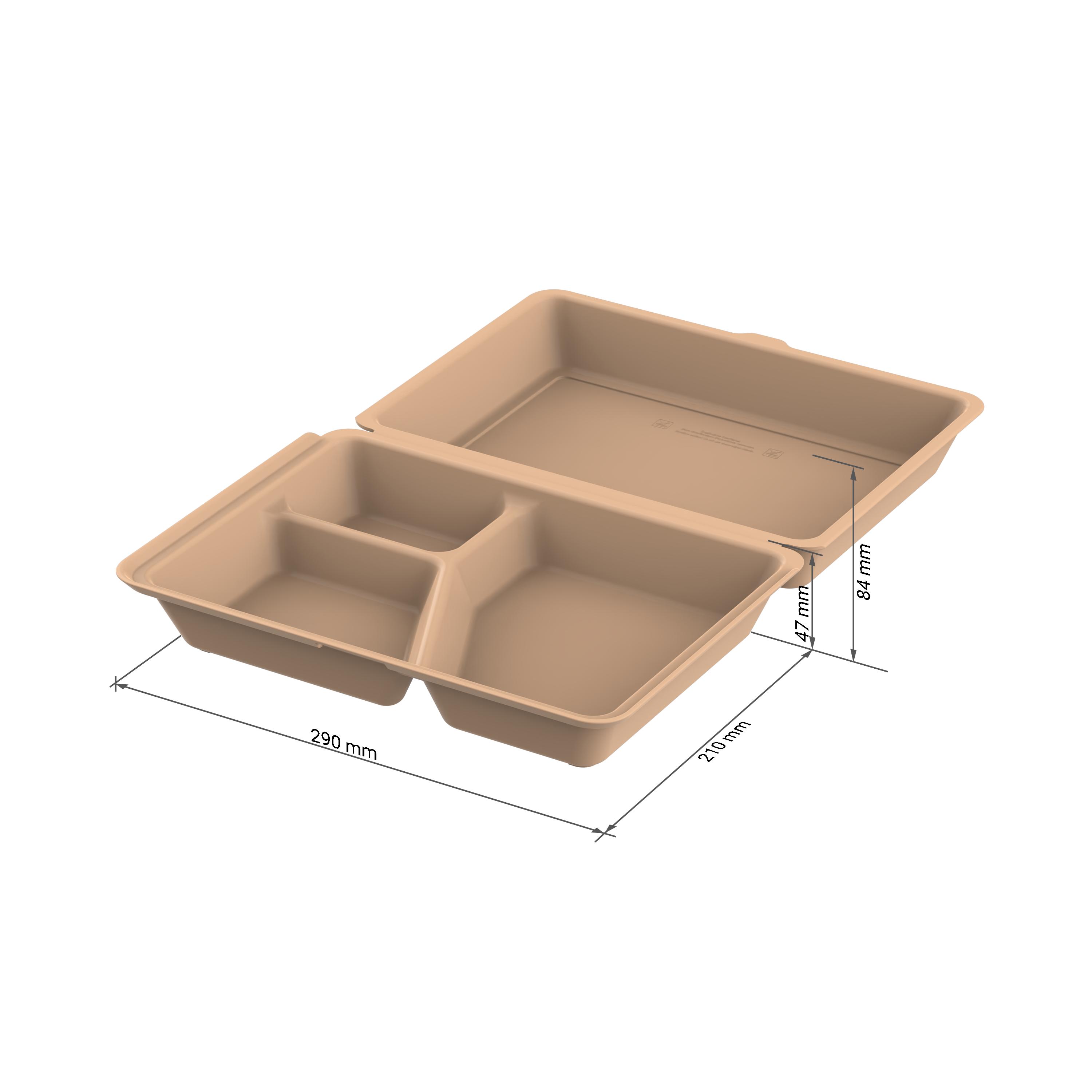 Menübox "ToGo" XL, 3-geteilt – DET1 Menübox "ToGo" XL, 3-geteilt