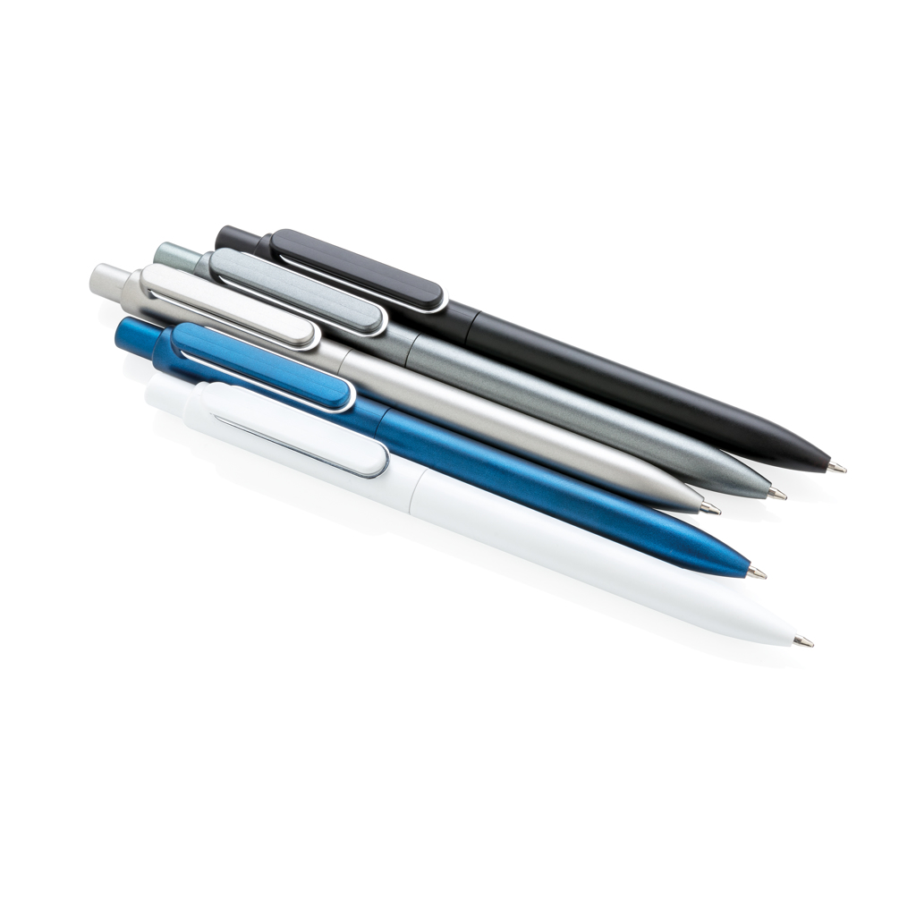 X6 Stift mit Metallic-Finish und Dokumental-Mine — bedruckbar