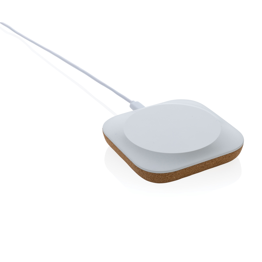 Oregon Wireless-Charger 10W aus FSC-Kork und recyceltem ABS, bedruckbar Oregon Wireless-Charger 10W aus FSC-Kork und recyceltem ABS, bedruckbar