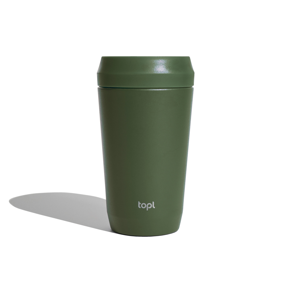 Topl Trinkbecher 354 ml aus recyceltem Edelstahl mit 360°-Deckel