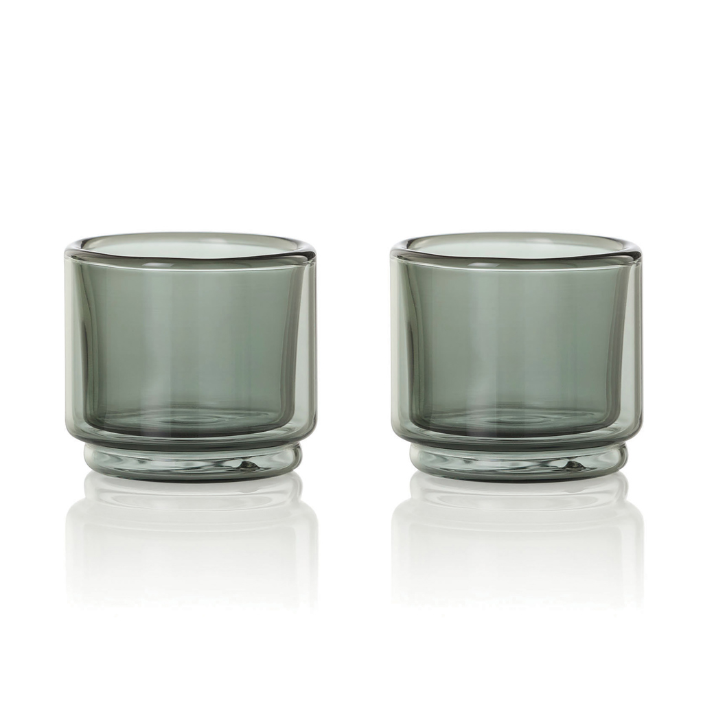 AdHoc Impact Espressotassen 45 ml, 2er-Set, doppelwandig aus Borosilikatglas, mit Logo bedruckbar
