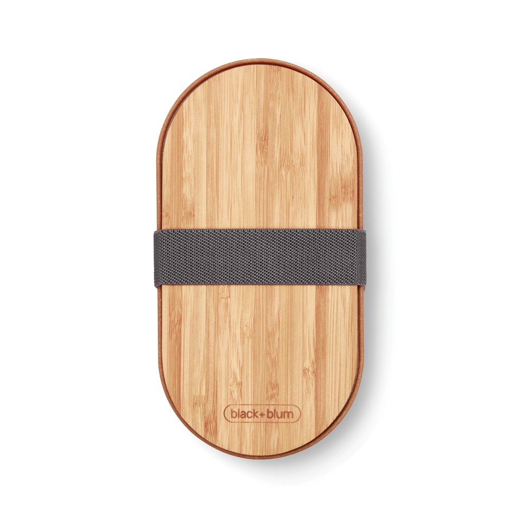 Black+Blum Bento Box 1L Edelstahl mit Bambusdeckel — gravurfähig