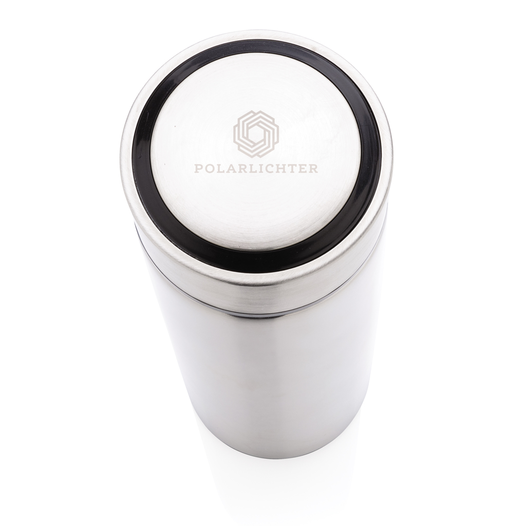 Edelstahl Vakuum-Thermoflasche 450ml auslaufsicher silber Edelstahl Vakuum-Thermoflasche 450ml auslaufsicher silber