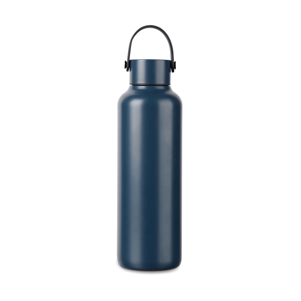 RCS-zert. 80% recycelter 600ml Edelstahl-Flasche navy blau