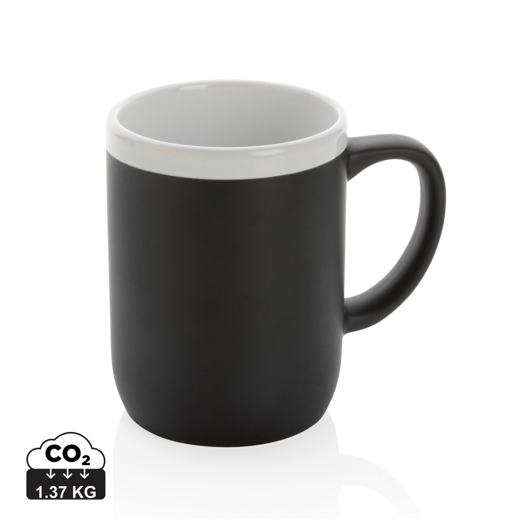 Keramikbecher 300 ml, spülmaschinenfest EN12875-1 – schwarz