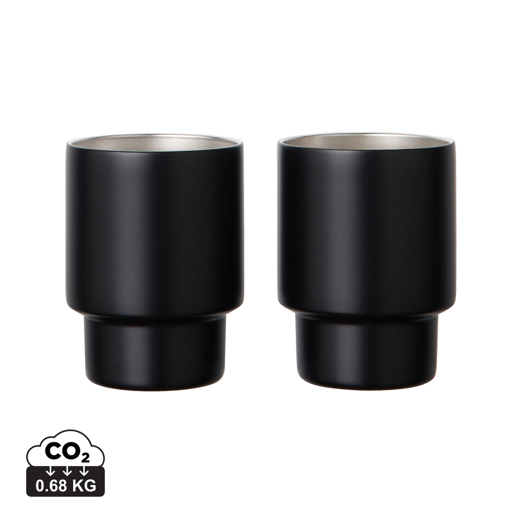 VINGA Nagano Edelstahlbecher 2er-Set, 160 ml, RCS-recycelt VINGA Nagano Edelstahlbecher 2er-Set, 160 ml, RCS-recycelt