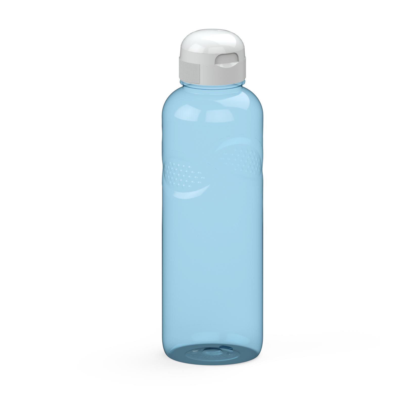 Trinkflasche Carve "Sports", 1,0 l – transparent-blau
