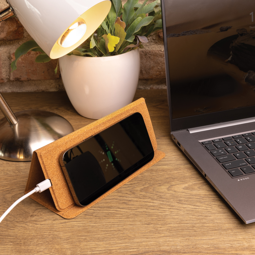 KorkPad Wireless Charger 10W – Stilvolles Werbegeschenk für Events