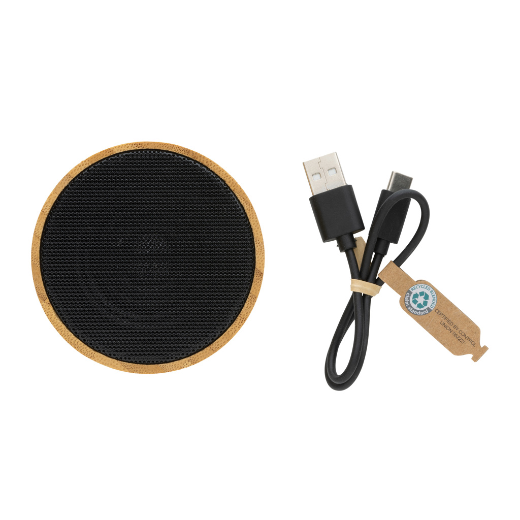 Kabelloser 3W-Bluetooth-Lautsprecher Bambus FSC und rABS Kabelloser 3W-Bluetooth-Lautsprecher Bambus FSC und rABS