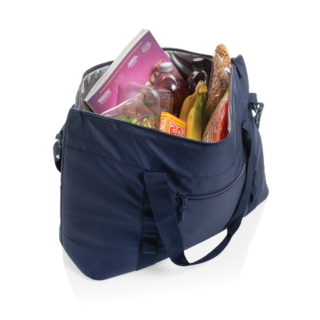 Sonny Aware RPET XL Kühltasche navy, 100 % recyceltes PET, mit Logodruck