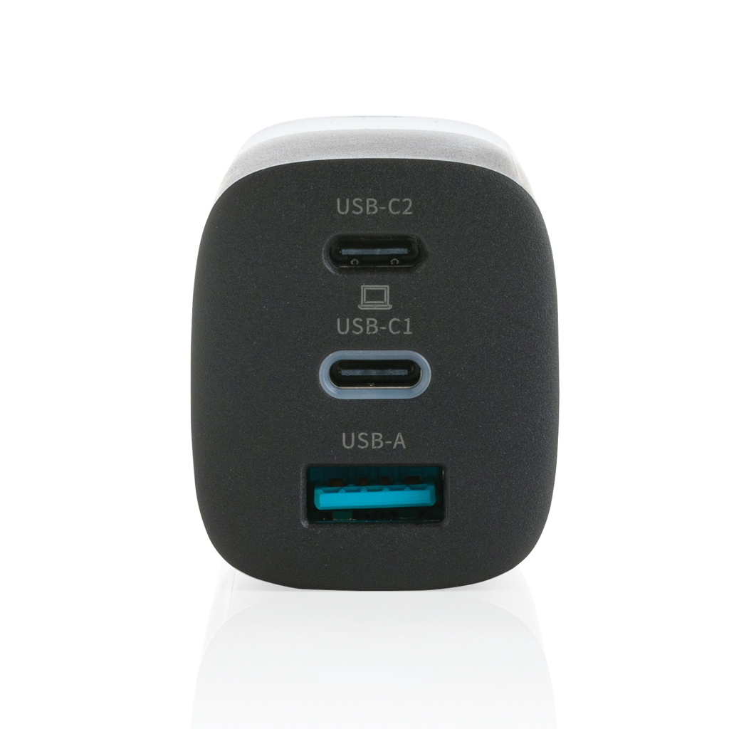 Philips GaN 65W PD 3-Port USB-C Wandladegerät Schwarz Philips GaN 65W PD 3-Port USB-C Wandladegerät Schwarz