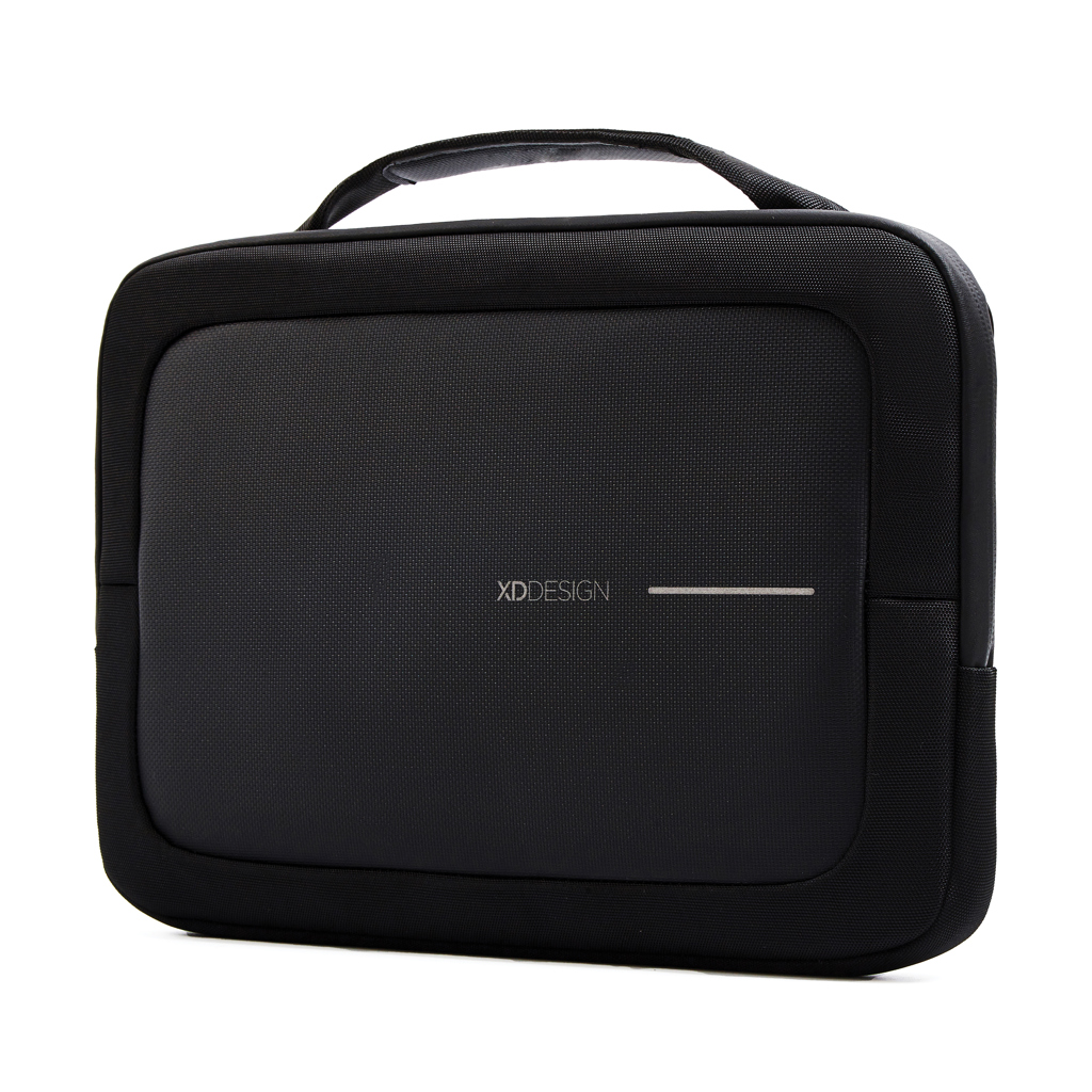 XD Design 16 Zoll Laptoptasche aus rPET, schwarz, mit Logo bedruckbar